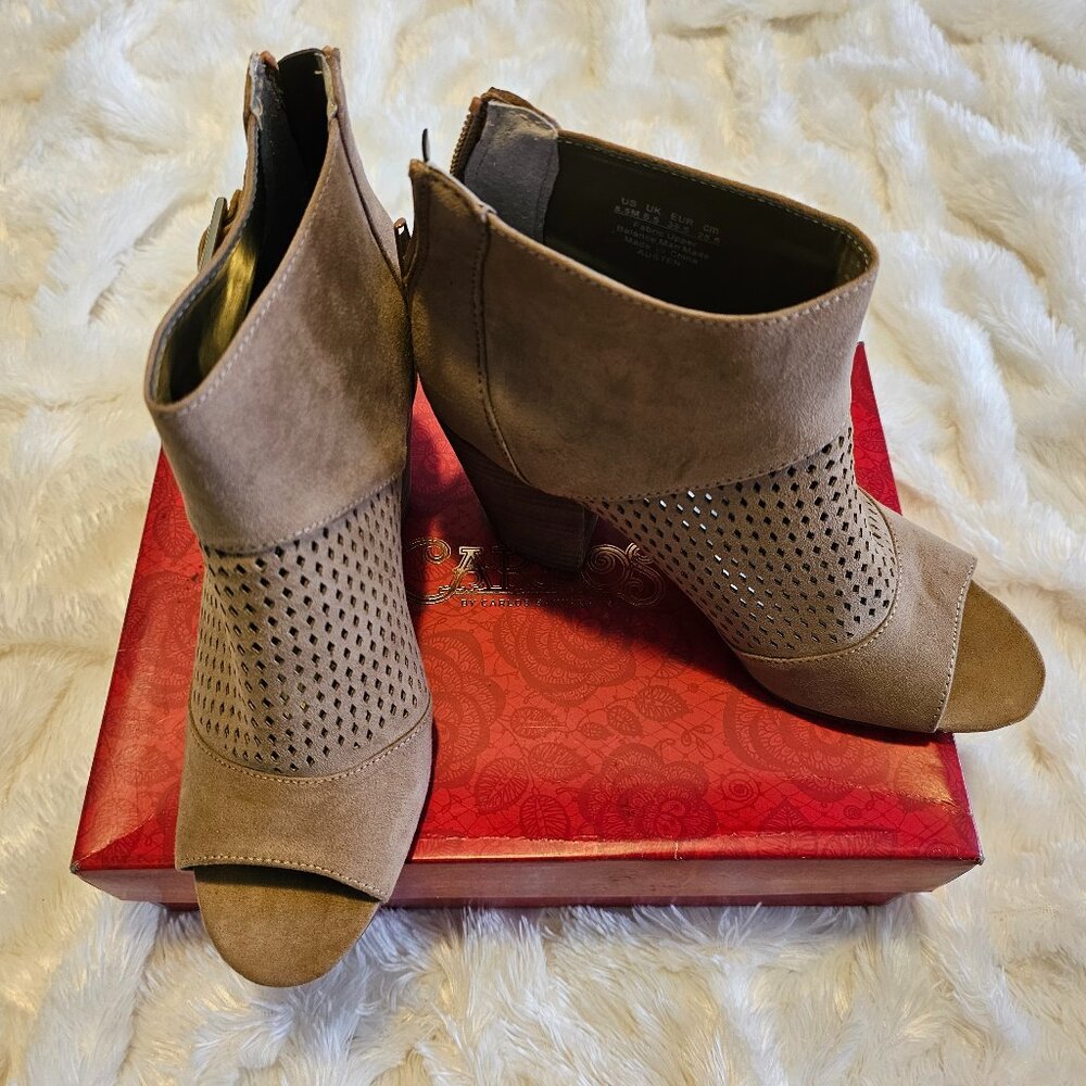 Carlos Santana Open Toe Booties